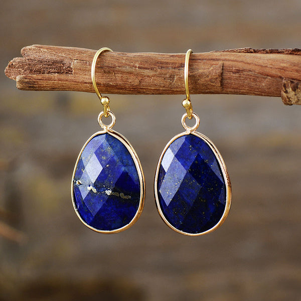 Handmade Natural Stone Dangle Earrings for Women