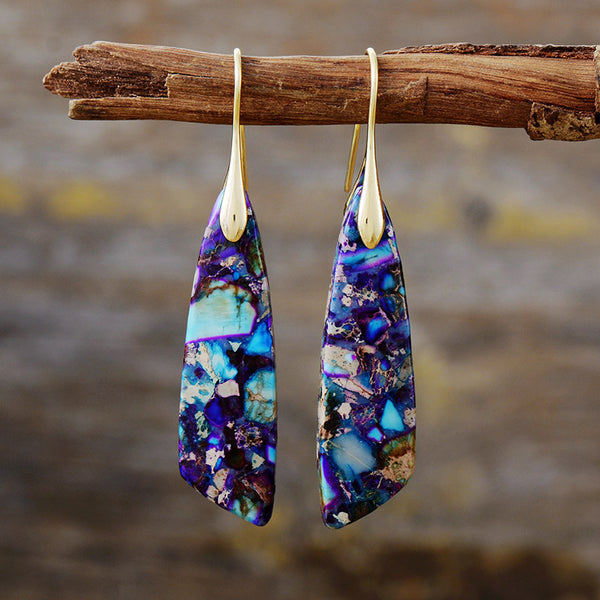 Bohemian Natural Stone Handmade Dangle Earrings for Women